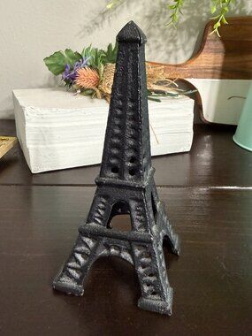 Eiffel Tower Paris Statue Black Metal Home Decor Figurine 6 Inches Iron